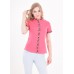 Embroidered blouse "Daisy" Coral